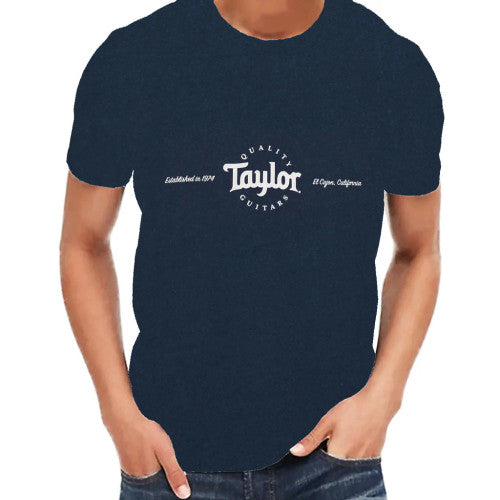 Taylor Two-Color Navy Logo T-Shirt - Medium