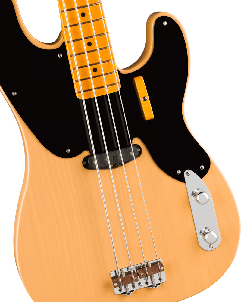Fender 75th Anniversary American Vintage II 1951 Precision Bass, Maple Fingerboard, Butterscotch Blonde w/ tweed case