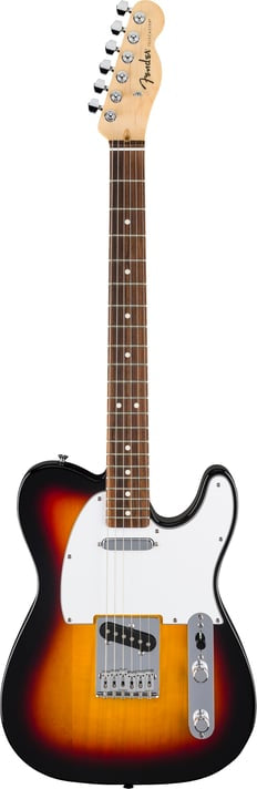 Fender Standard Telecaster¨, Laurel Fingerboard, White Pickguard, 3-Color Sunburst