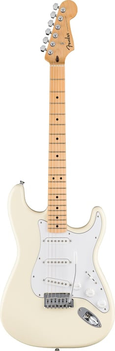 Fender Standard Stratocaster, Maple Fingerboard, White Pickguard, Olympic White