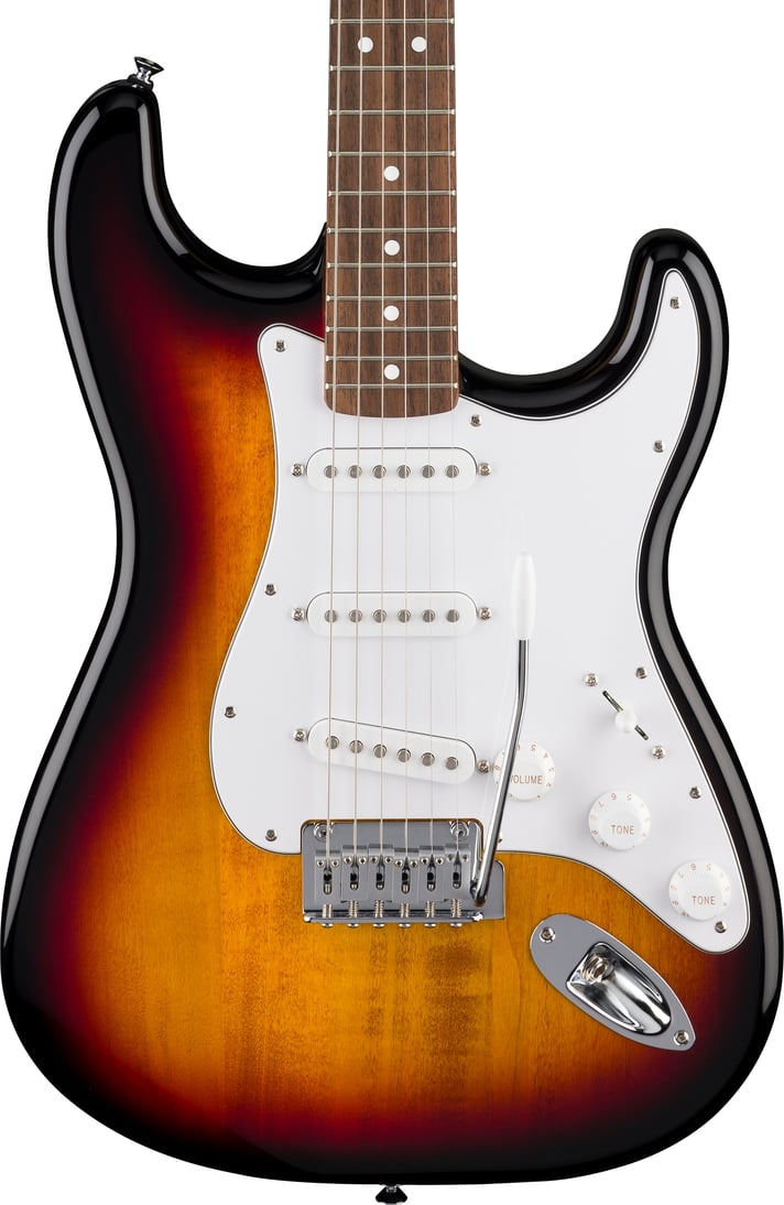 Fender Standard Stratocaster¨, Laurel Fingerboard, White Pickguard, 3-Color Sunburst
