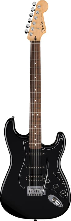 Fender Standard Stratocaster¨ HSS, Laurel Fingerboard, Black Pickguard, Black