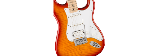 Squier Affinity Seriesª Stratocaster¨ FMT HSS, Maple Fingerboard, White Pickguard, Sienna Sunburst (bad)