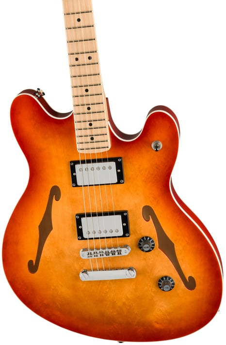 Squier Affinity Seriesª Starcaster¨ Deluxe, Maple Fingerboard, Sienna Sunburst