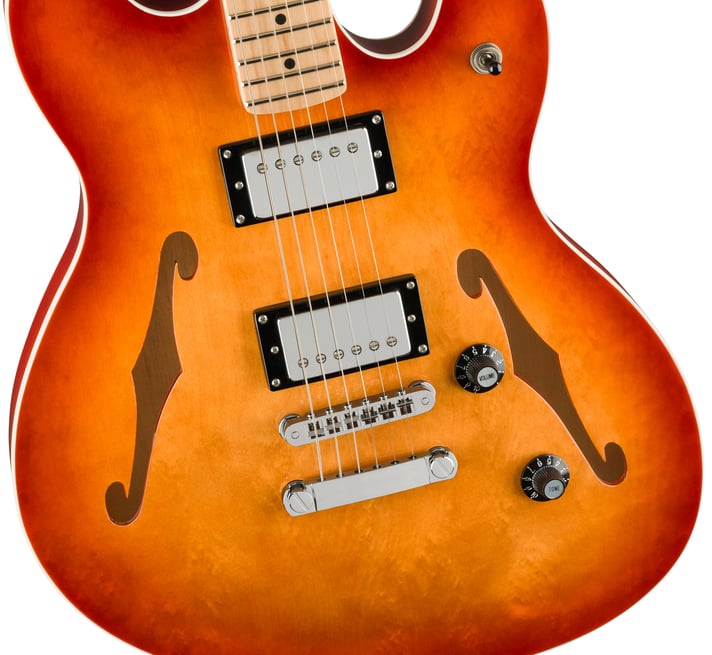 Squier Affinity Seriesª Starcaster¨ Deluxe, Maple Fingerboard, Sienna Sunburst