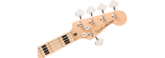 Squier Affinity Seriesª Active Jazz Bass¨ V, Maple Fingerboard, Black Pickguard, Black Metallic