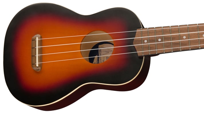 Fender Venice Soprano Uke, Walnut Fingerboard, 2-Color Sunburst