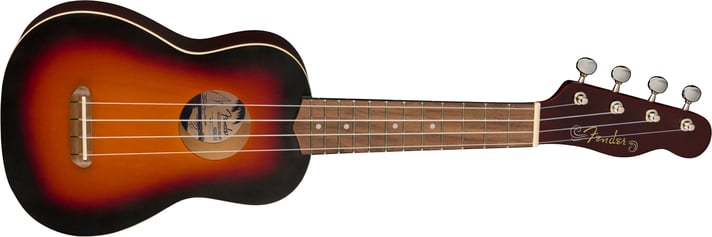 Fender Venice Soprano Uke, Walnut Fingerboard, 2-Color Sunburst