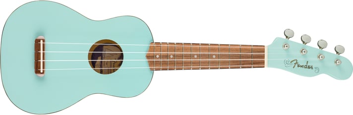 Fender Venice Soprano Uke, Walnut Fingerboard, Daphne Blue