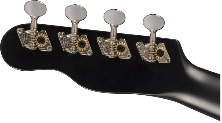 Fender Venice Soprano Uke, Walnut Fingerboard, Black