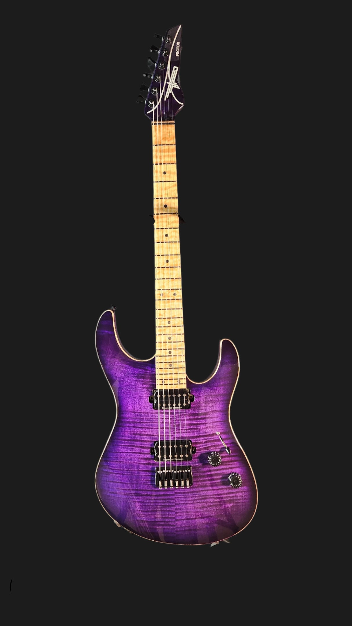 Proton Guitar Company 6 Hardtail Electric Guitar - Purple Flame
