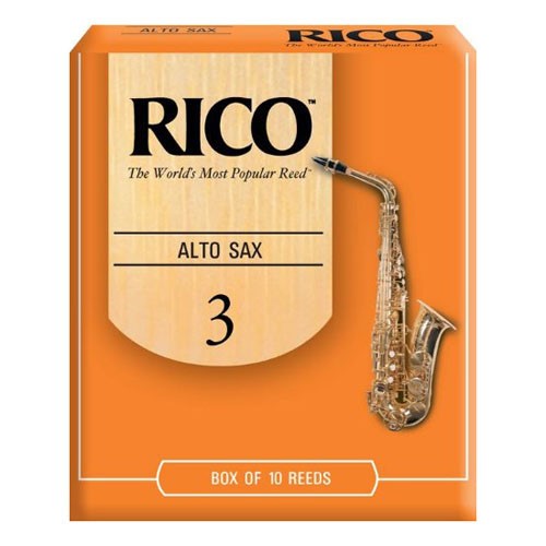 D'Addario Rico Alto Saxophone 3.0 Reeds 10-Pack