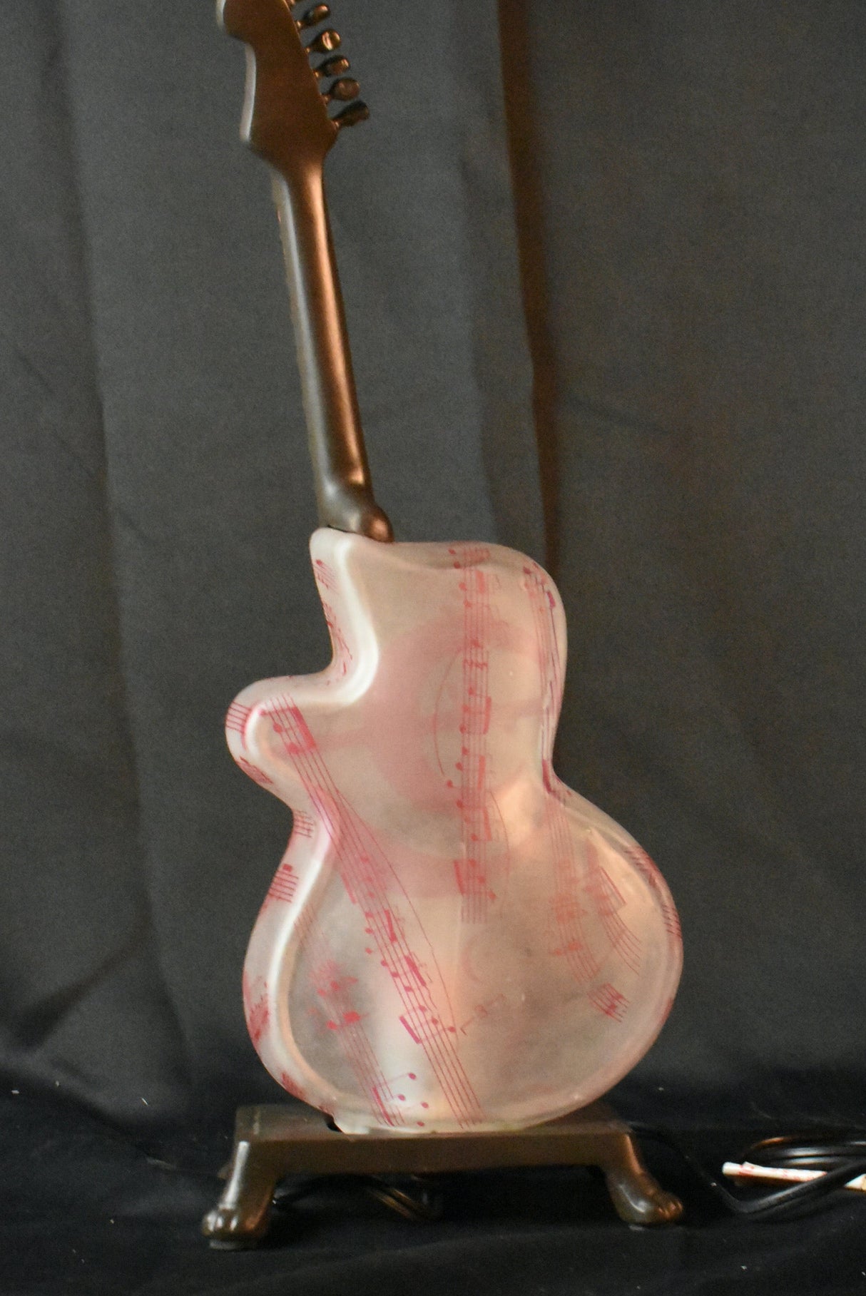 Guitar Lamps - Vintage Frosted Glass