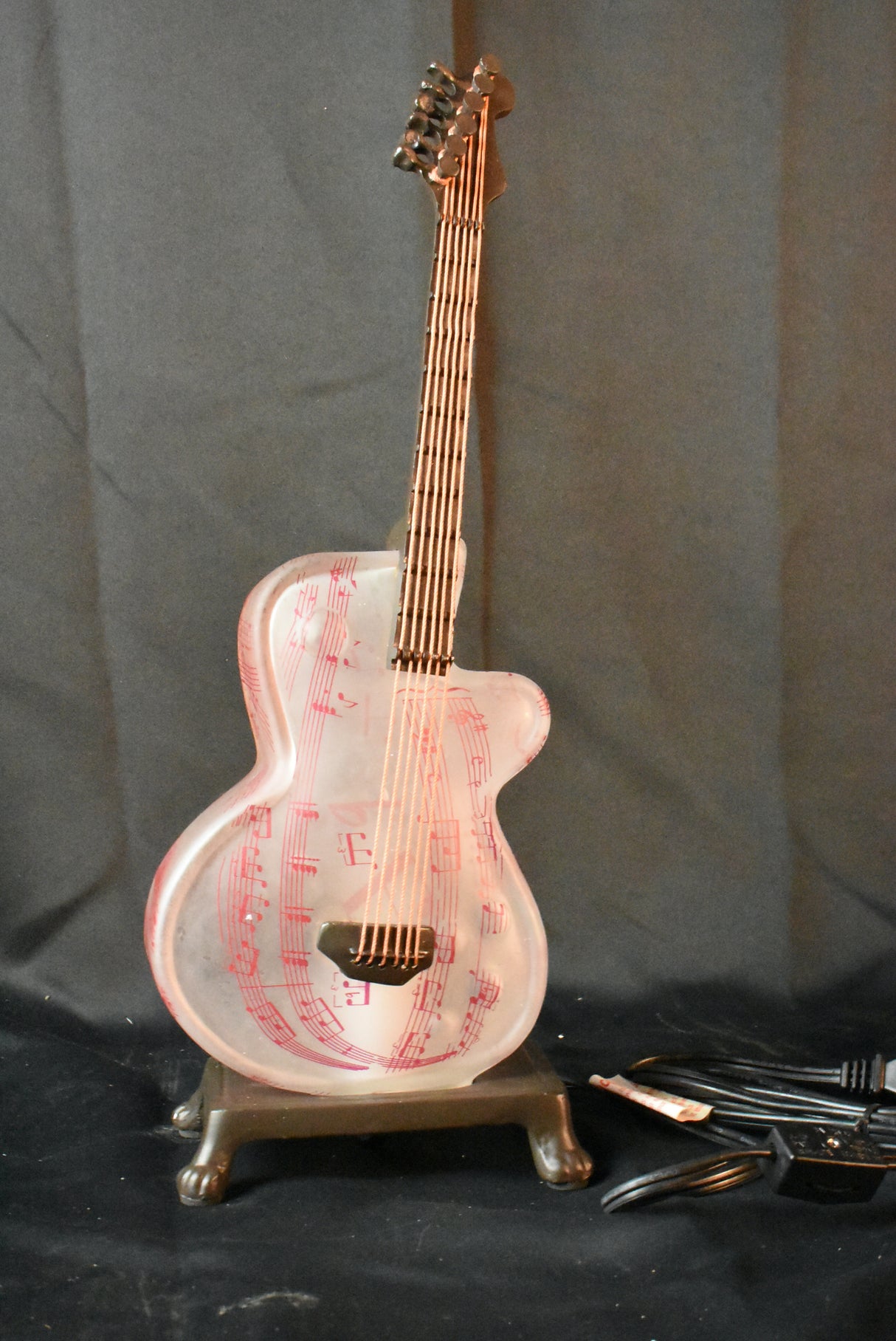Guitar Lamps - Vintage Frosted Glass