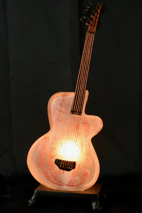 Guitar Lamps - Vintage Frosted Glass