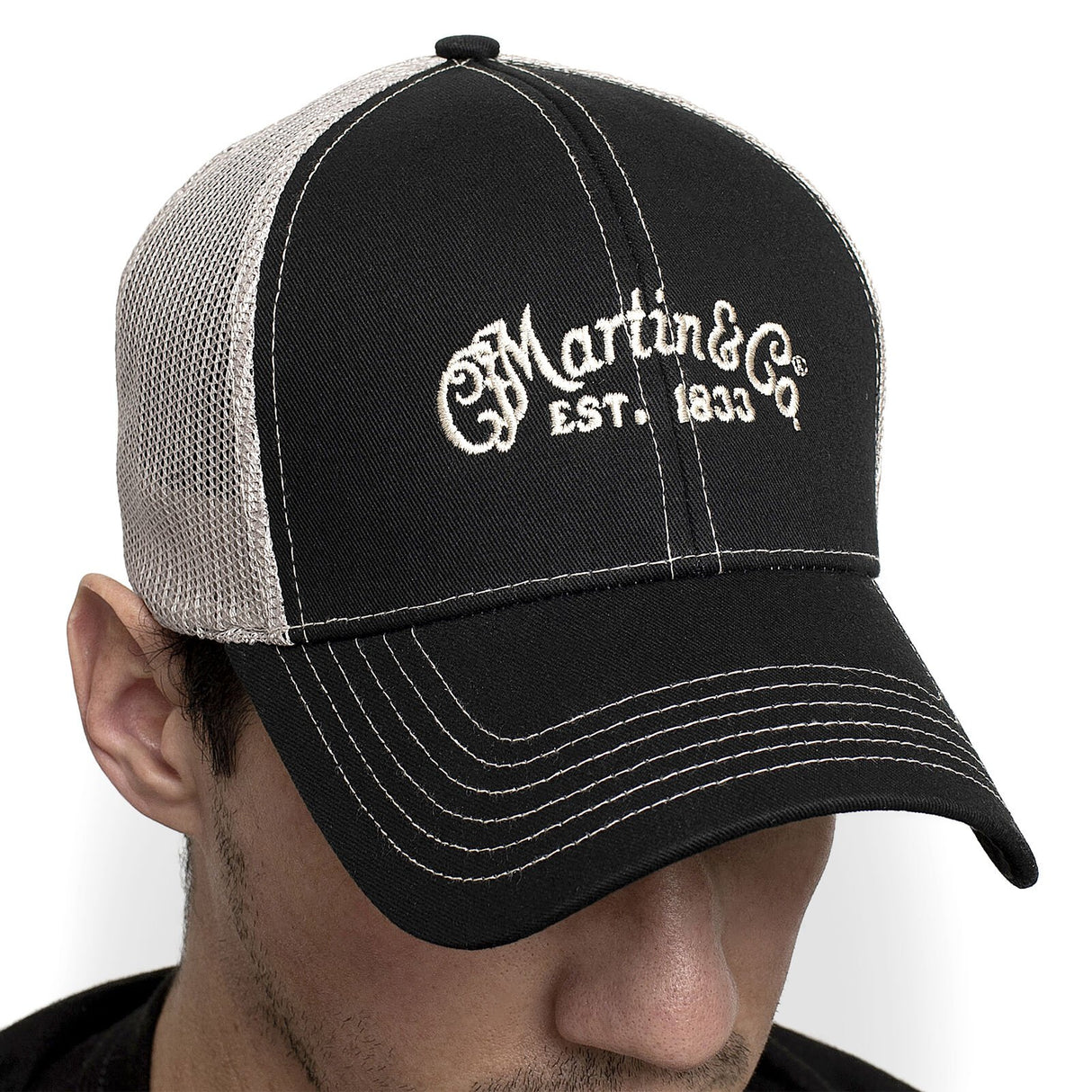 Martin Mesh Trucker Hat with CFM Logo - Black