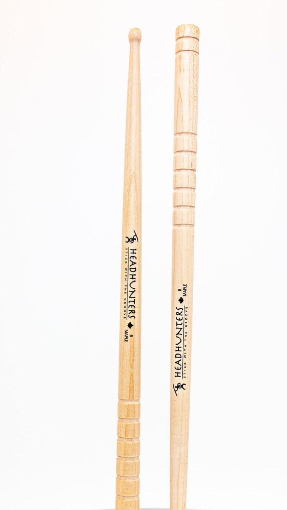 Headhunters Maple Grooves B Drum Sticks - Wax (Pair)