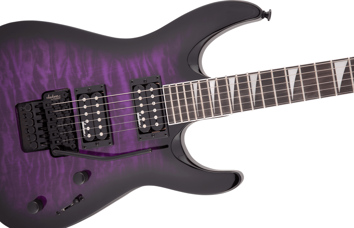 Jackson JS Series Dinky Arch Top JS32Q DKA, Amaranth Fingerboard, Transparent Purple Burst