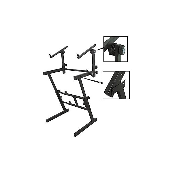 On-Stage Folding Heavy-Duty Dual-Tier Z Stand