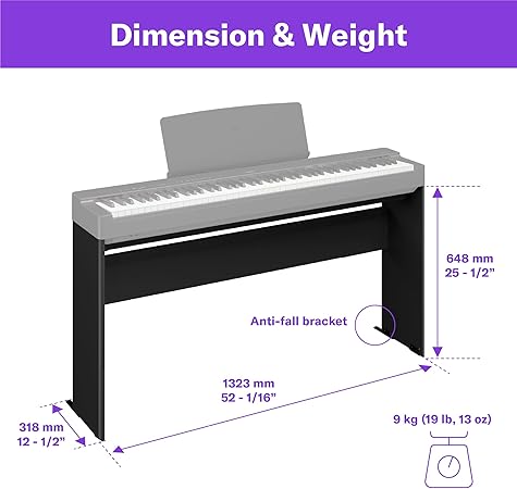 Yamaha L200B Optional furniture stand for P-225B - Black