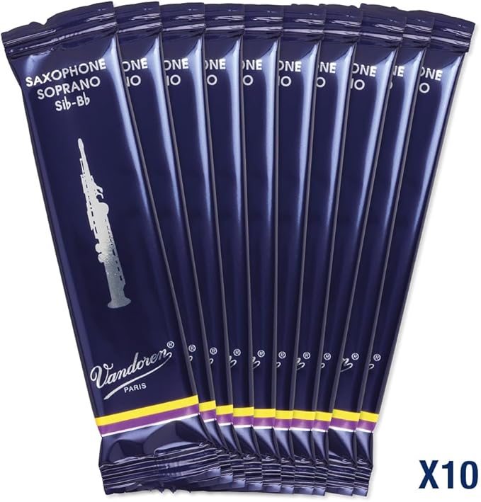 Vandoren SR2035 Soprano Sax Traditional Reeds Strength 3.5; Box of 10