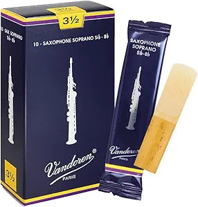 Vandoren SR2035 Soprano Sax Traditional Reeds Strength 3.5; Box of 10