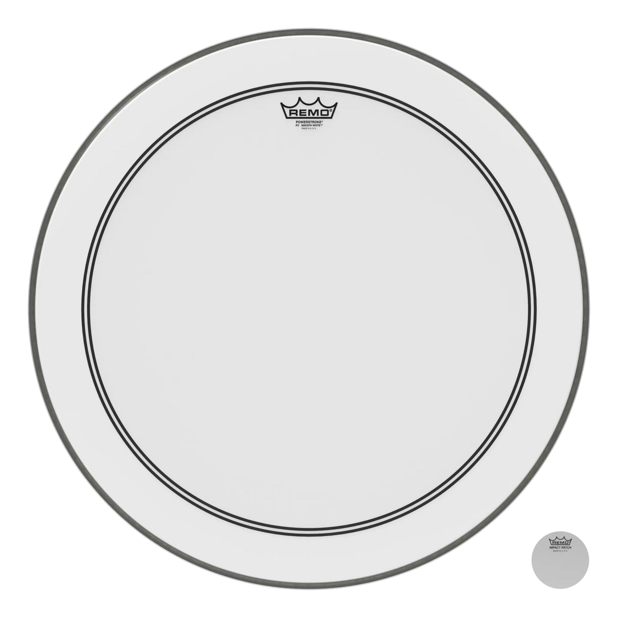 Remo Powerstroke P3 Smooth White - 24"