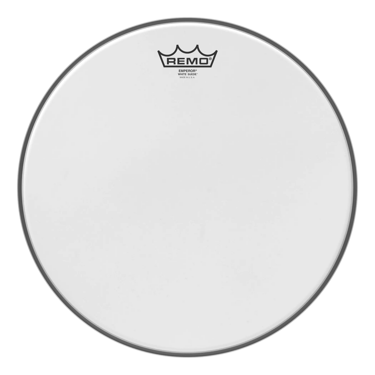 Remo Emperor White Suede 15"