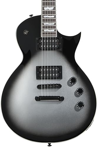 LTD EC-256 Silver Sunburst Teardrop