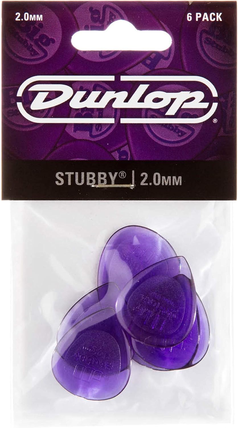 Dunlop Stubby Jazz Pick 2.0MM - 6 Pack