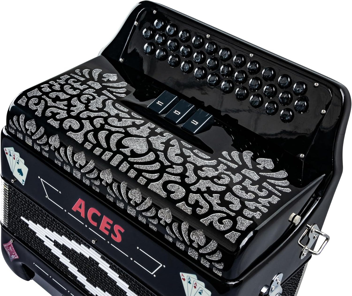Hohner Hohnica Aces II 3-Register Accordion Black G/C/F