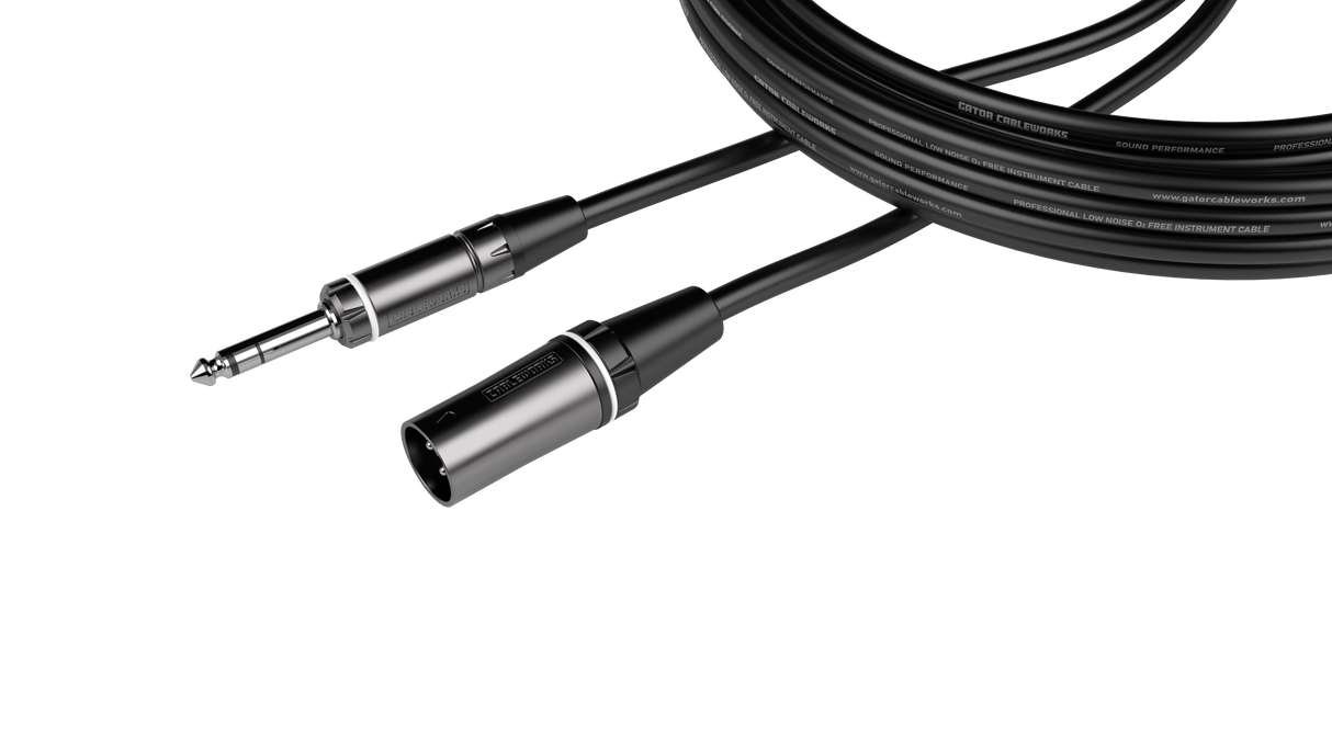 Gator 5 Foot XLR M to TRS Cable