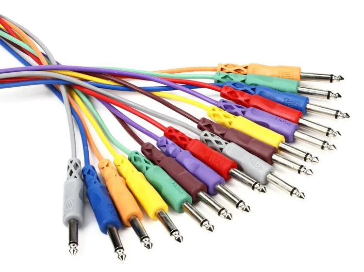 Hosa CPP-802 8-channel 1/4-inch TS Male Snake - 6.6 foot