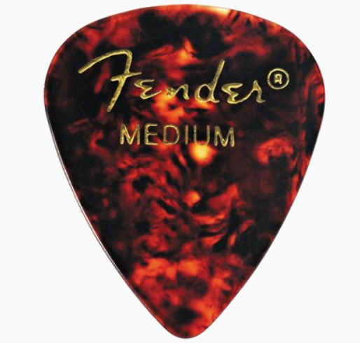 Fender Classic Celluloid, Tortoise Shell, 351 Shape, Medium 12 - Pack