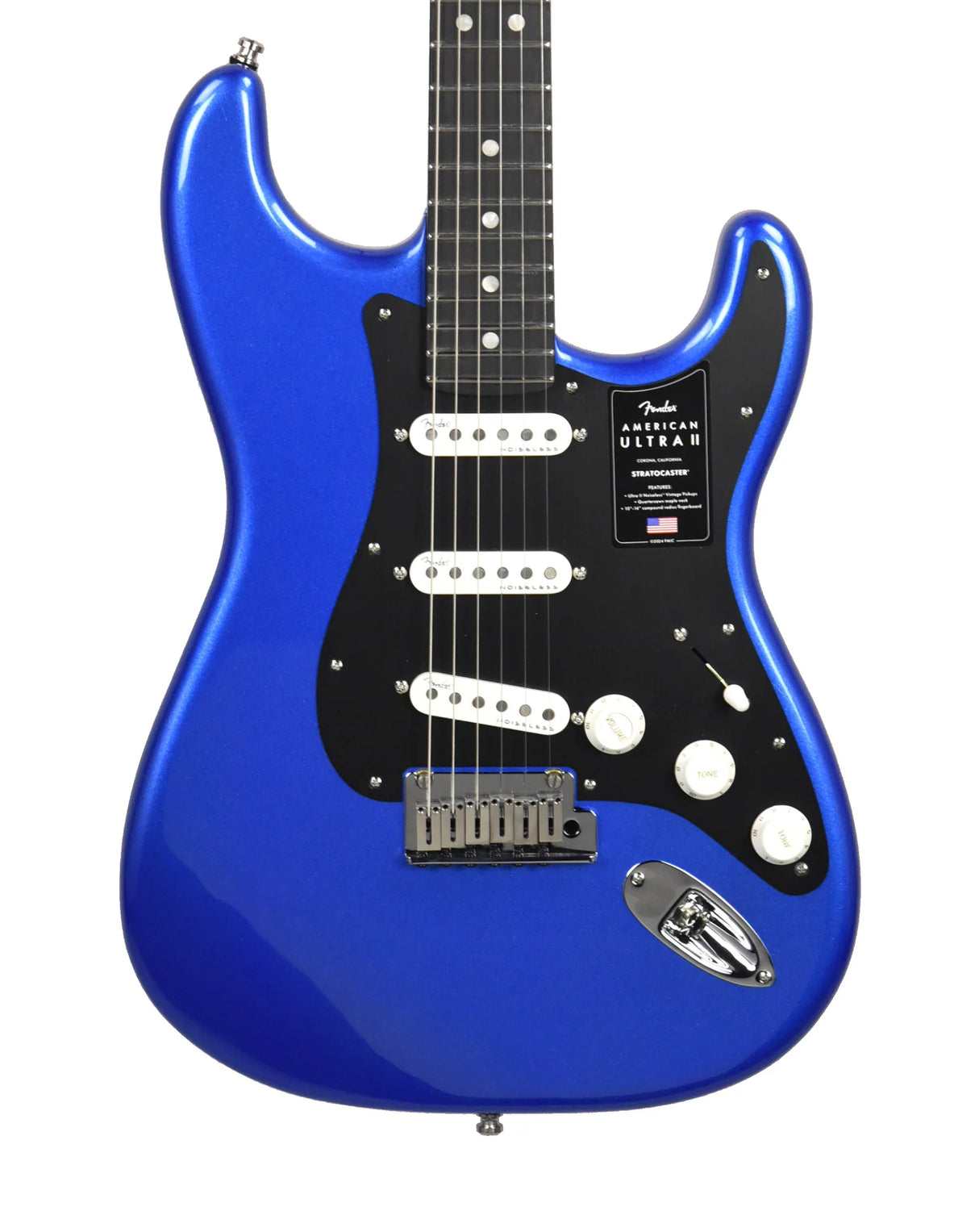 Fender American Ultra II Stratocaster, Ebony Fingerboard, Noble Blue