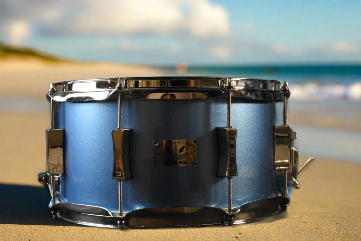 Used Pork Pie 13x7-inch Little Squeeler Snare Drum - Porcaro Blue Lacquer