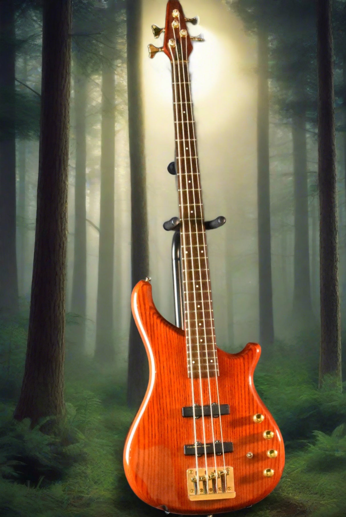 Used Tune Supernova Zi742 4 String Active Bass Guitar - Nightwood
