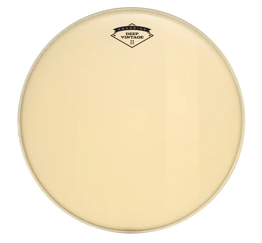 Aquarian 18" Deep Vintage II Vintage Coated 10/10 Double Ply Bass Drum Head with Felt Strip