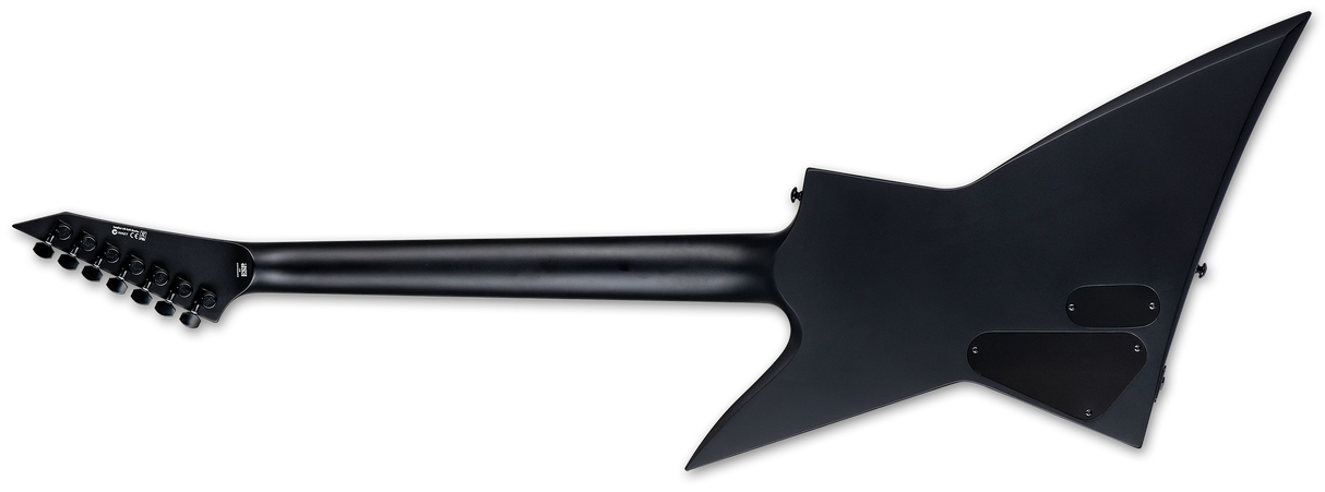 ESP LTD EX-7 Baritone Black Metal Electric Guitar - Black Satin