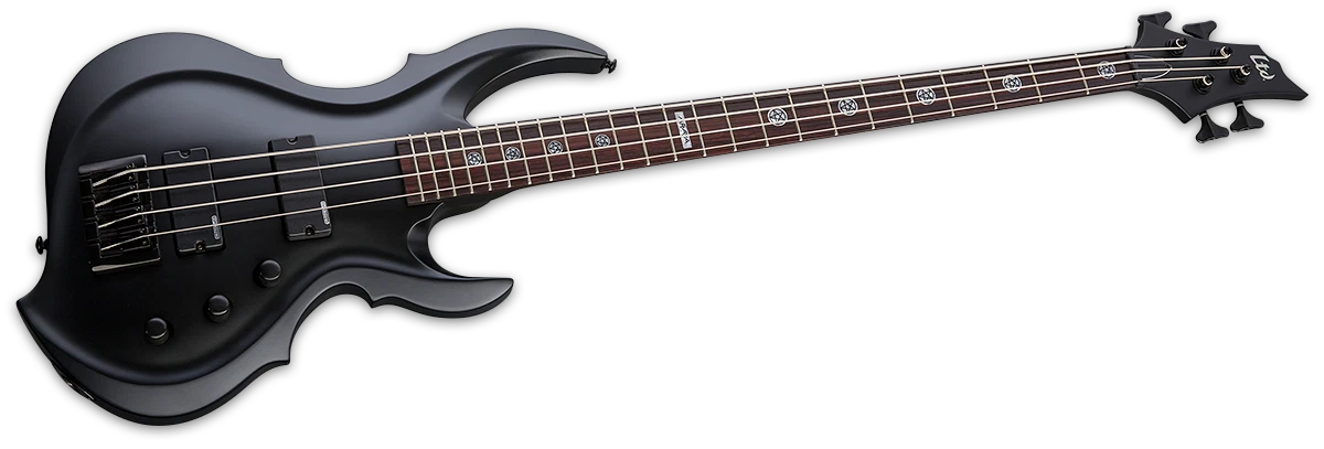 ESP LTD TA-204FRX Electric Bass Guitar Black Satin