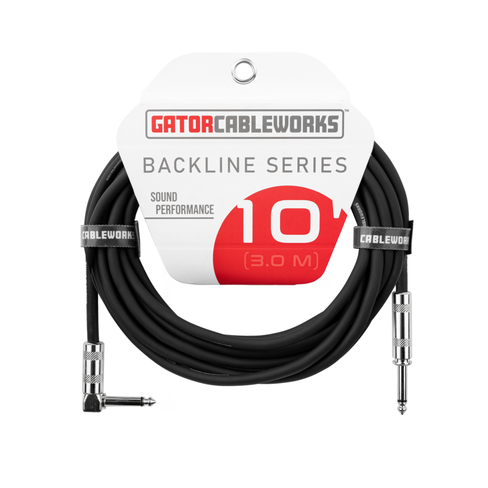 Gator 10 Foot Strt to RA instrument Cable - Backline