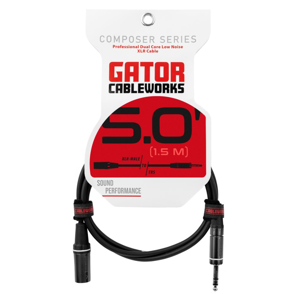 Gator 5 Foot XLR M to TRS Cable