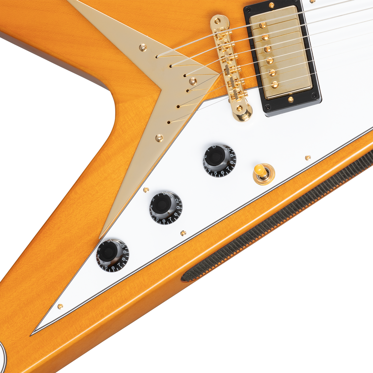 Epiphone 1958 Korina Flying V with White Pick Guard - Aged Natural