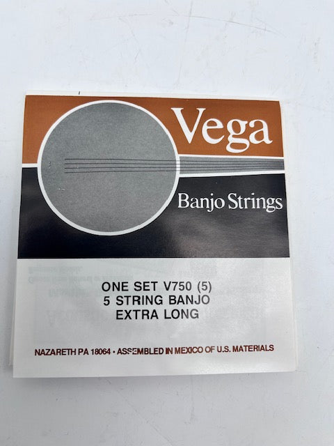 Vega V750 5 Banjo String Set Extra Long