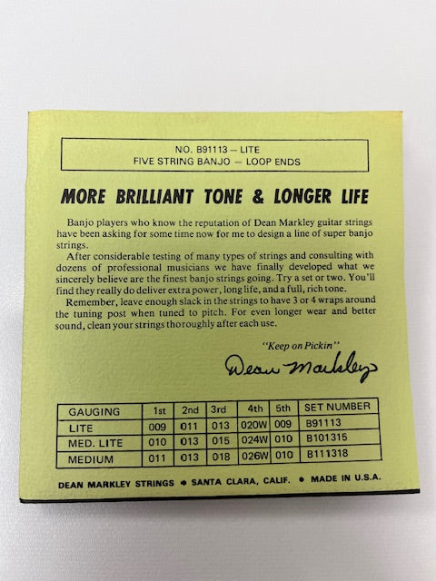 Dean Markley Banjo 5 String Set Light