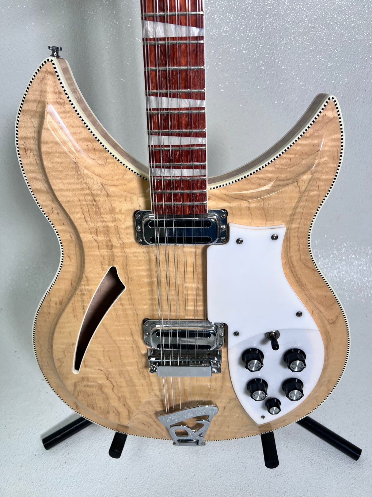 Used Rickenbacker 381/12 Maple Glo W/ Hard Case