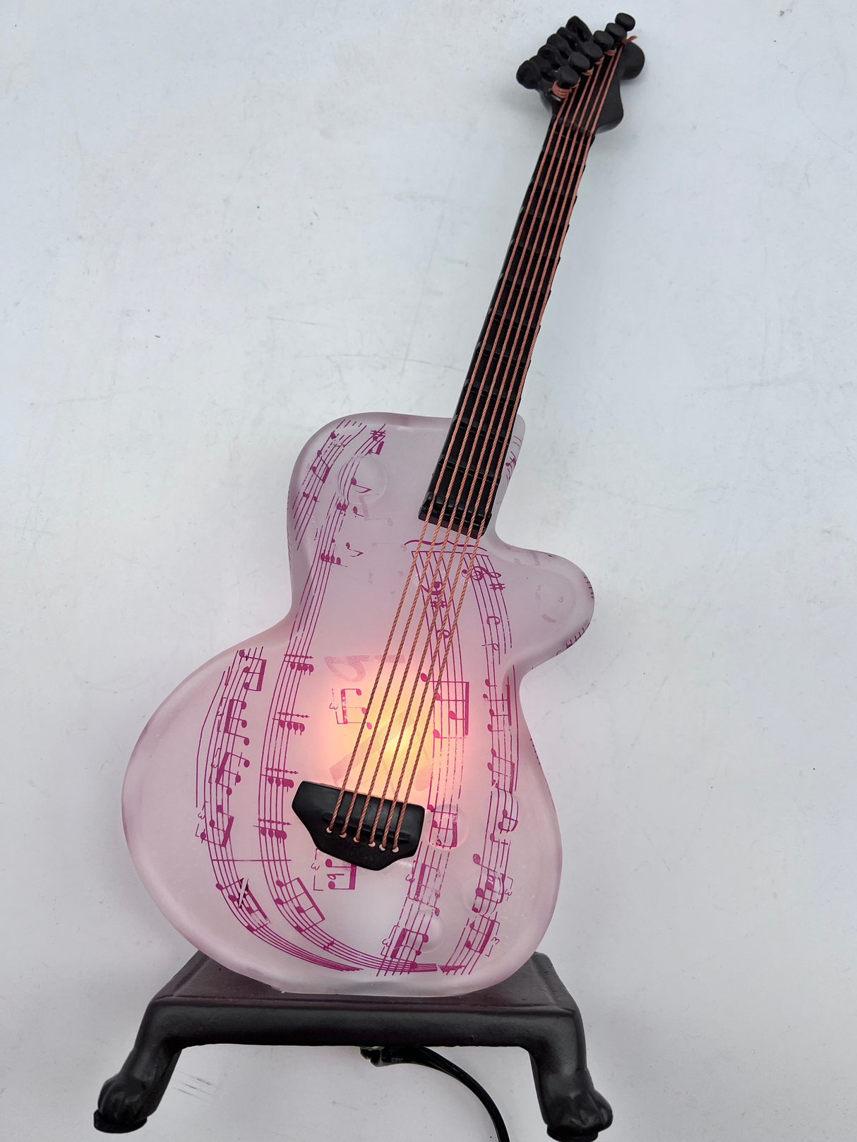 Guitar Lamps - Vintage Frosted Glass