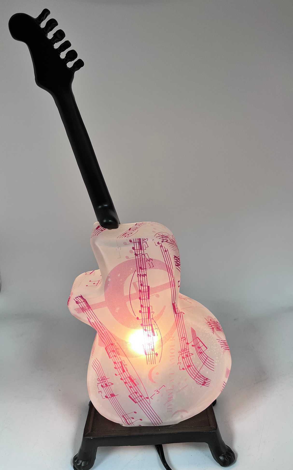 Guitar Lamps - Vintage Frosted Glass