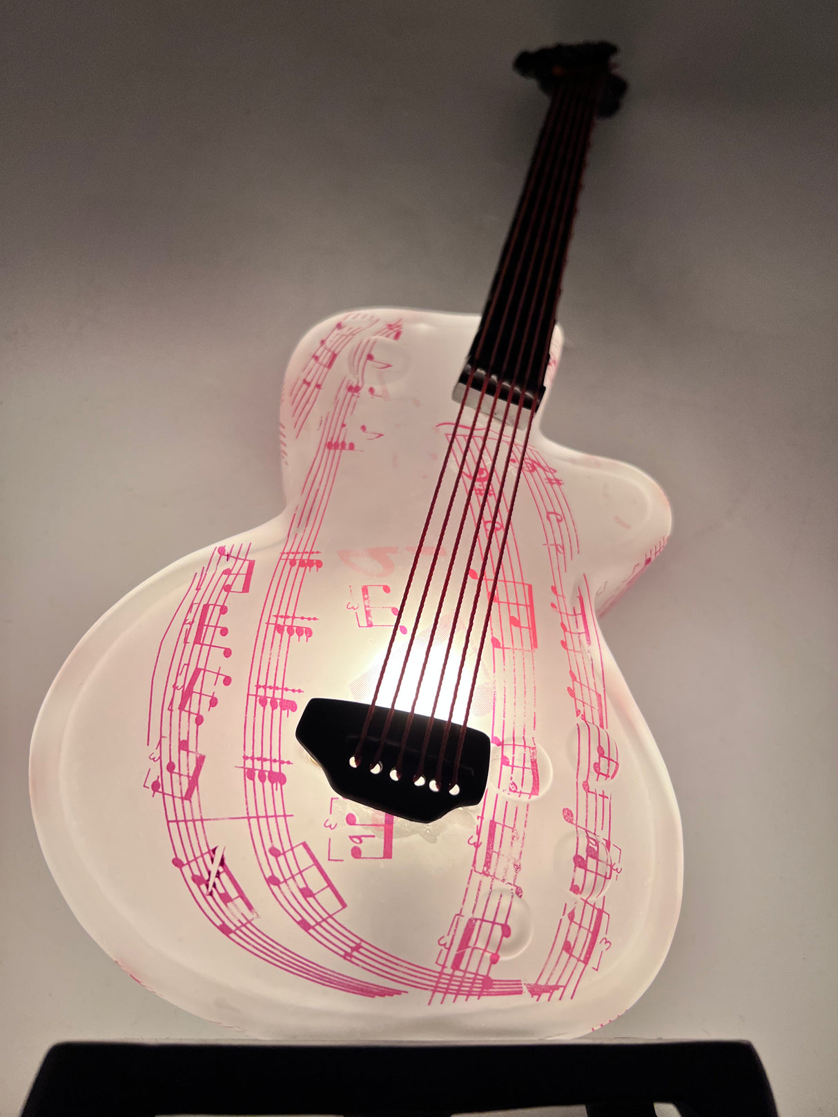 Guitar Lamps - Vintage Frosted Glass