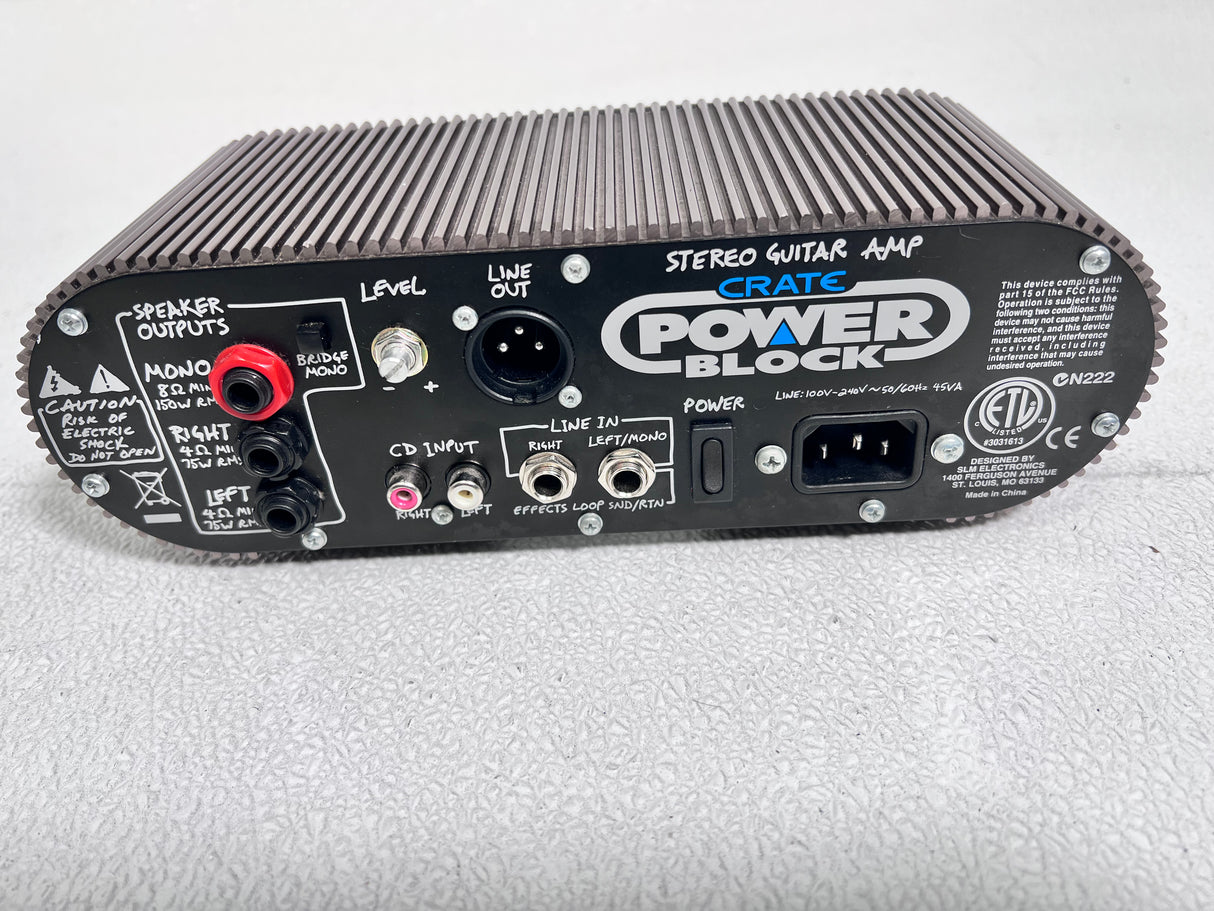 Used Crate Power Block Guitar Amp Head